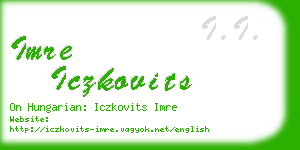 imre iczkovits business card